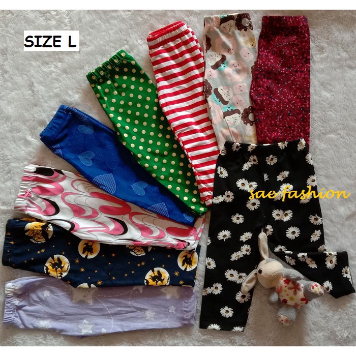 Callysta Legging Anak/Leging Motif/Polos size L/GROSIR/ECER