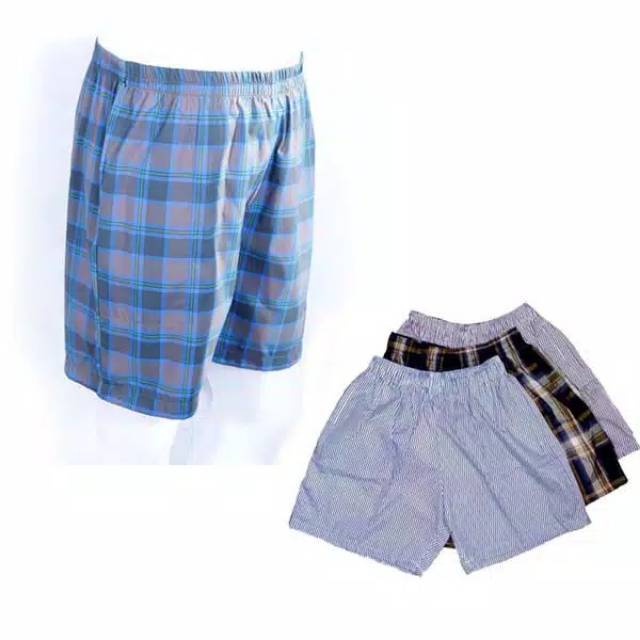 OBRAL Celana  Pendek Kotak  KOTAK  KATUN  Murah Dewasa 
