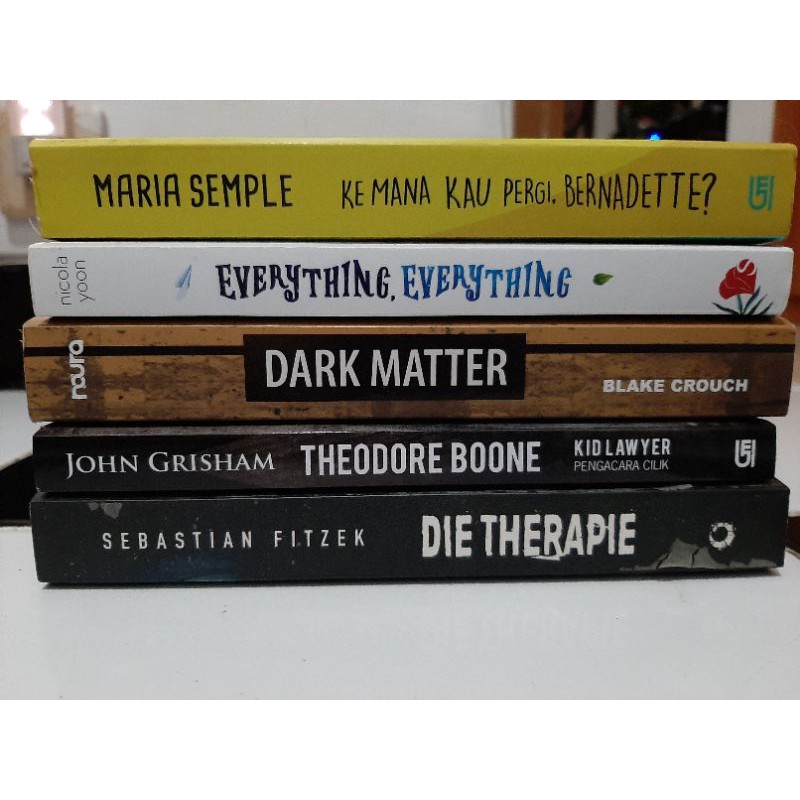 buku terjemahan bekas original dark matter everything everything die therapie theodore bone