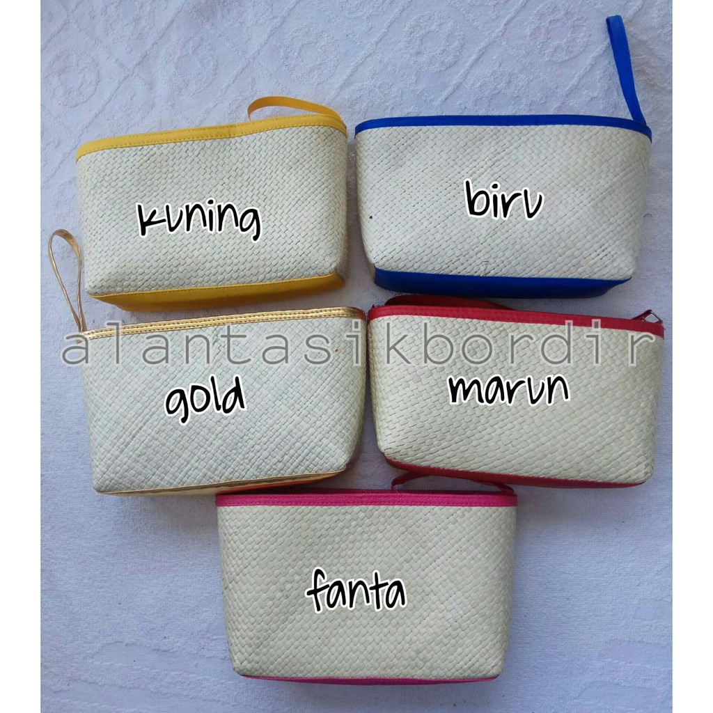 Alantasik - dompet Tangan Pouch Kosmetik Anyaman  R.27