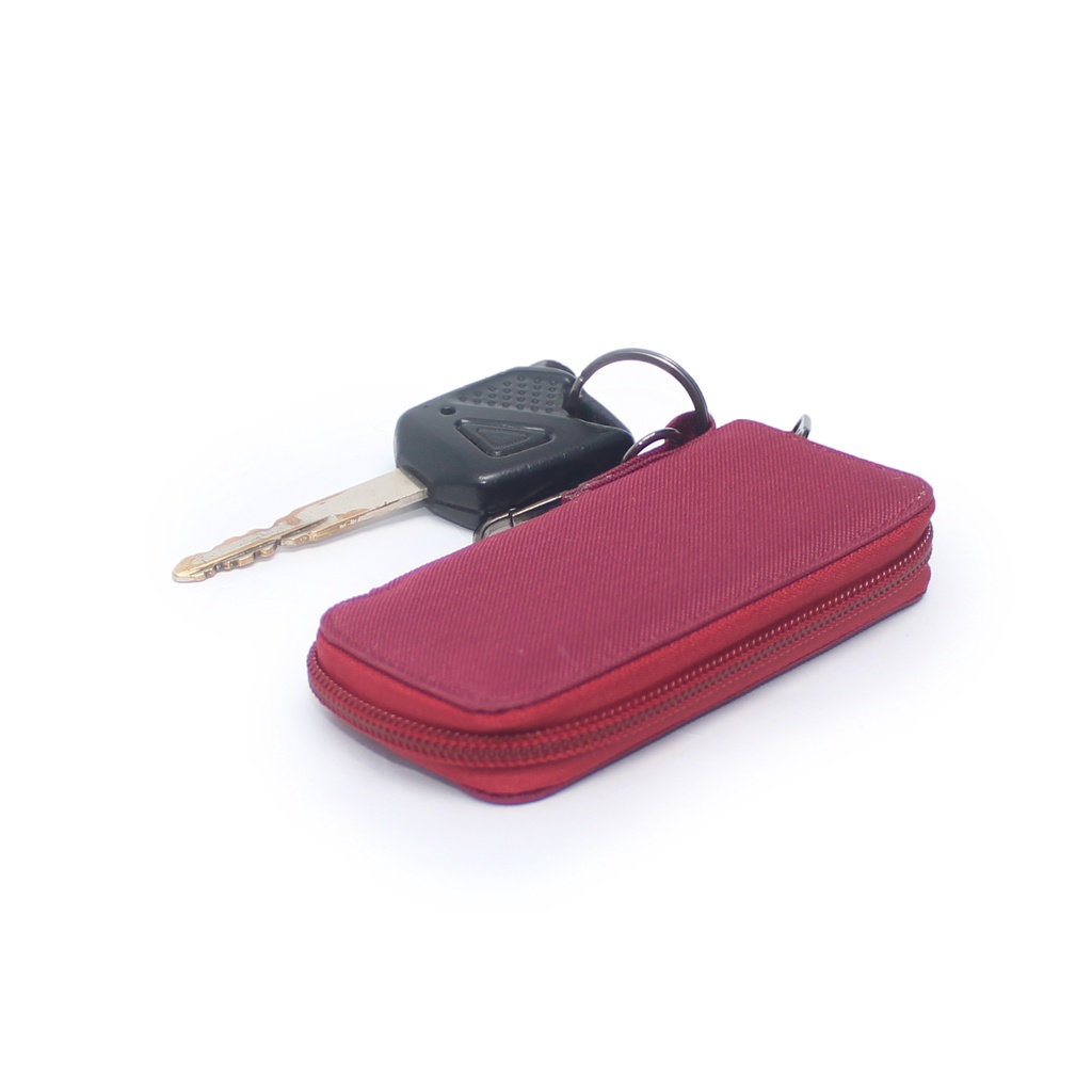 EMDS119 Gantungan Kunci Remote motor mobil keyless Dompet STNK - MARUN