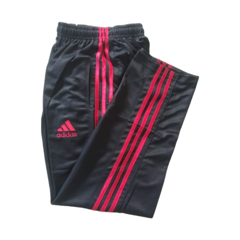 CELANA TRAINING PRIA OLAHRAGA-Hitam list merah