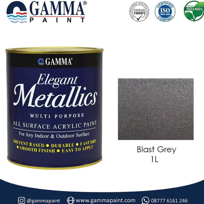 Elegant Metallics - Blast Grey - Cat Duco Metalik NC Besi & Kayu