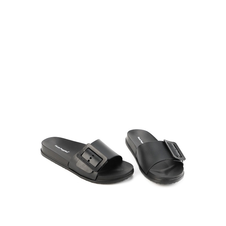 SANDAL SLIDE WANITA HUSH PUPPIES ORIGINAL CASUAL BRANDED BLACK HW19