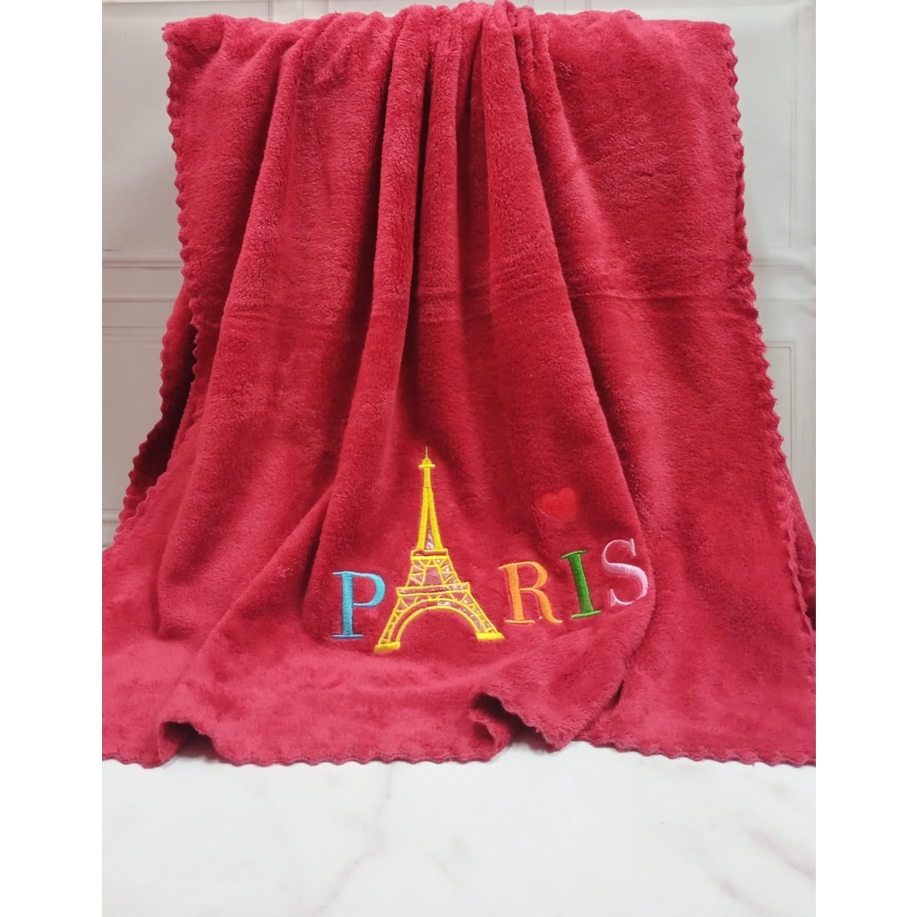 Handuk Mandi Dewasa Microfiber Super Soft Paris 70x140cm