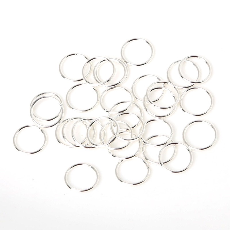 200pcs   10mm Konektor Split Jump Ring Silver Untuk Membuat Perhiasan Anting Diy