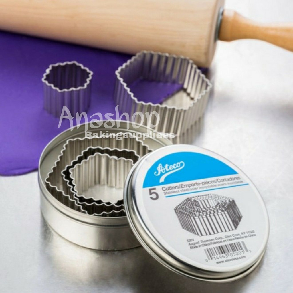 

Ateco Fluted Hexagon Cutter Set of 5 Stainless Steel