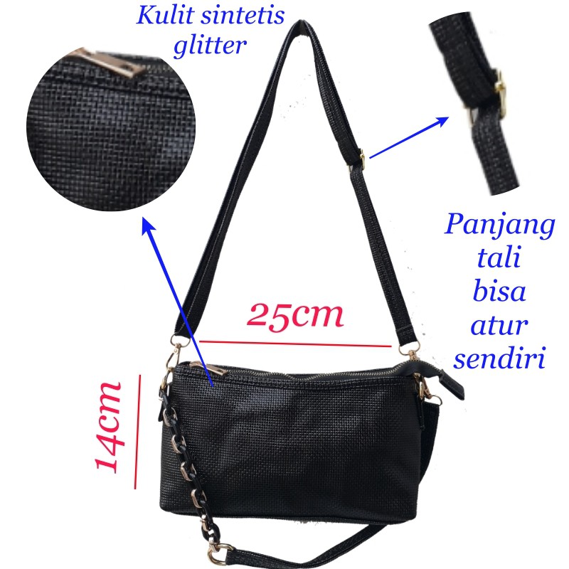 TAS SELEMPANG RANTAI TAS BAHU WANITA sling bag TOTEBAG tas jinjing tangan cewek kulit sintetis