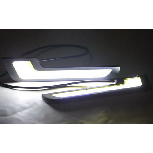 LED Car Driving Daylight Daytime Running COB LED Head Lamp Lampu DRL White Fog Light L Mode