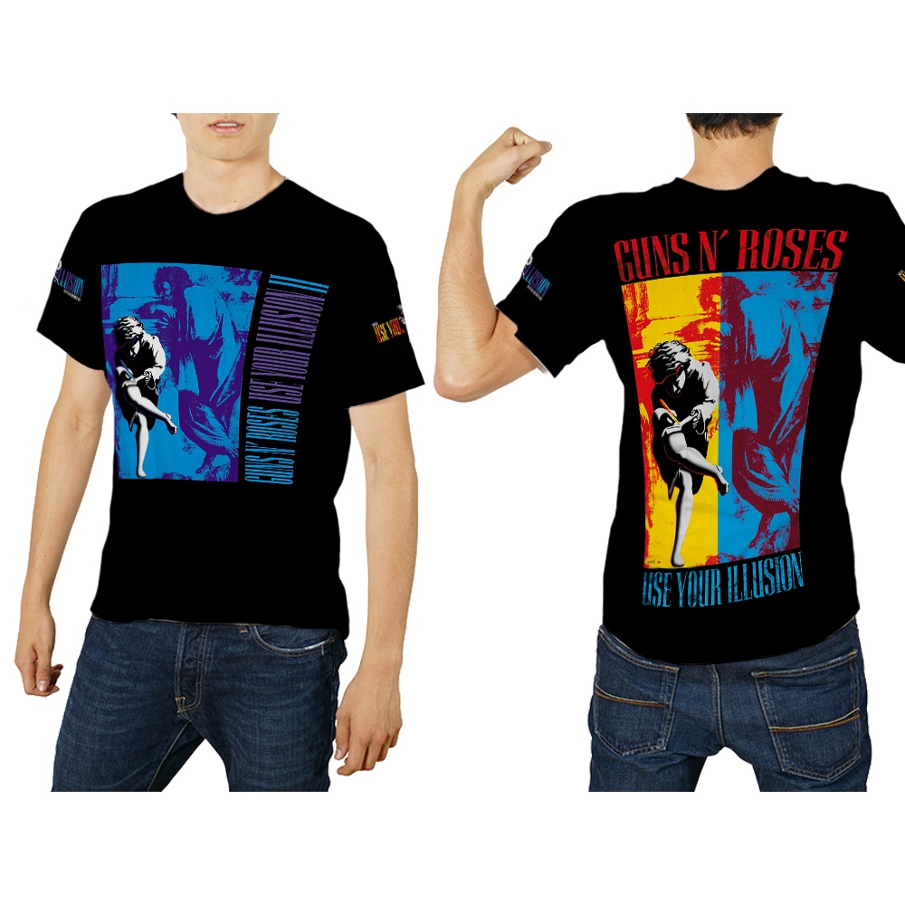 TiniShop - Kaos Pria Keren GUNS N ROSES USE YOUR ILLUSION 2 3D FullPrint