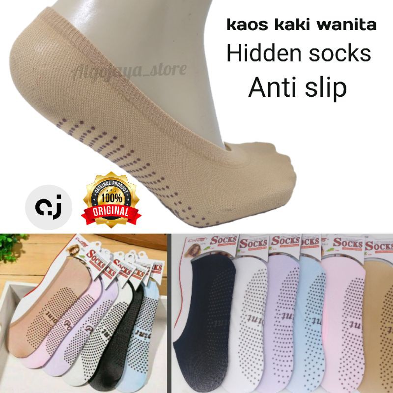 TOKO KL | kaos kaki pendek Balet telapak Hidden socks wanita dewasa anti slip kaos kaki invisible warna warni murah terlaris