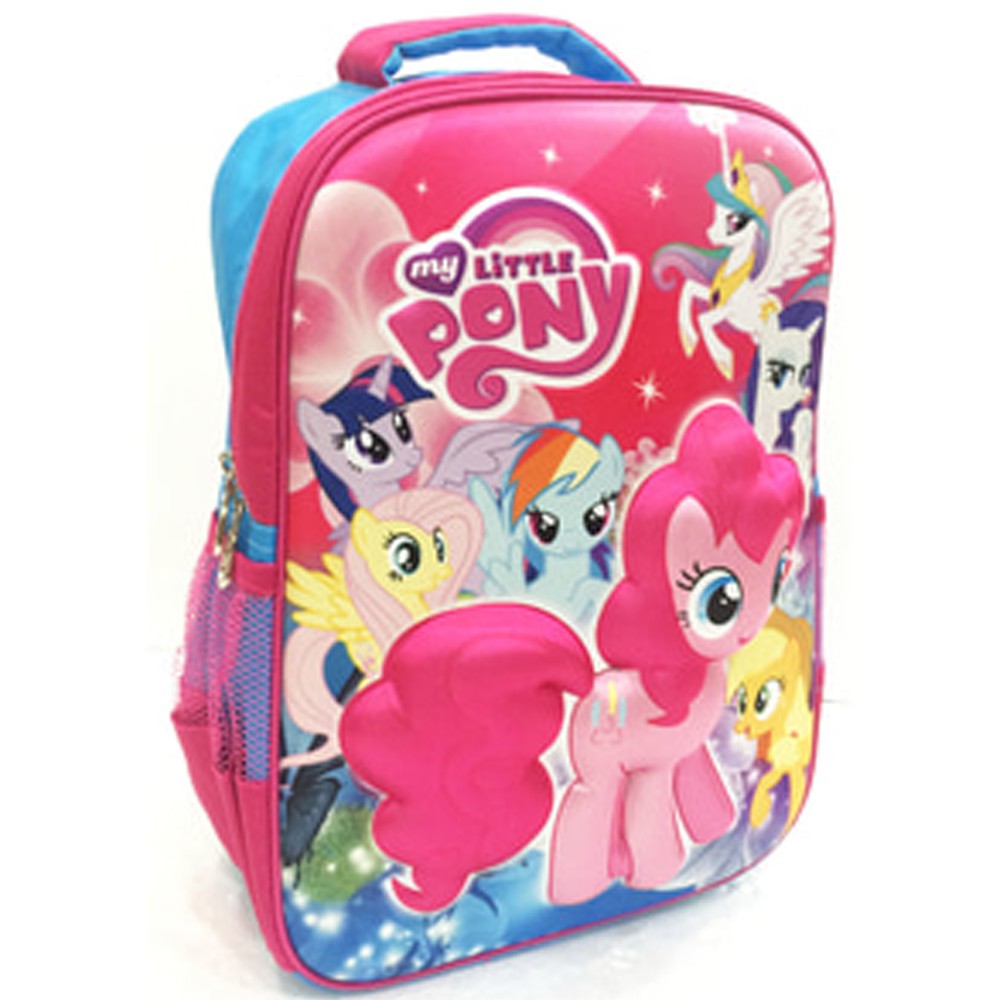 Tas Ransel Sekolah Anak SD kuda pony pinke pie 3D Timbul Hard Cover LB