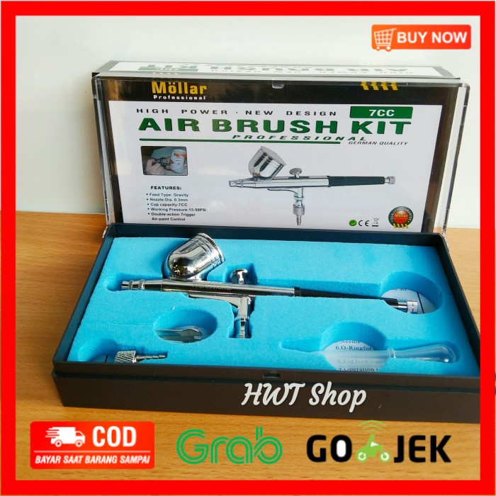 

(BISA COD) Air Brush Kit Pen Paint Spray Gun Spet Lukis 7cc Air Brush Pen Lukis