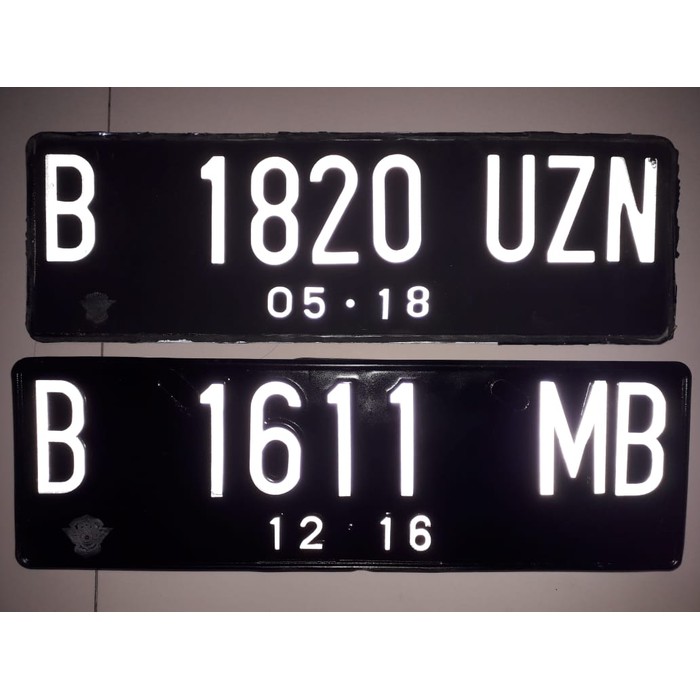 MURAH Stiker Plat Nomor Mobil (Font Standar Samsat)