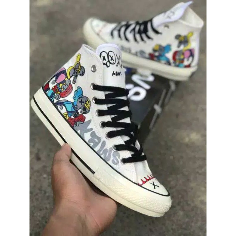 SEPATU SNEAKERS CONV3RSE 70s HIGH X KAWS COMPANION WHITE IMPORT QUALITY BNIB IMPORT VIETNAM