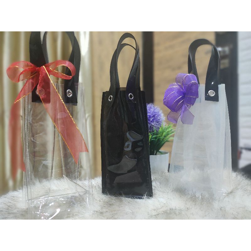 tas mika botol mika tumbler warna dan bening tali sintetis belum termasuk pita