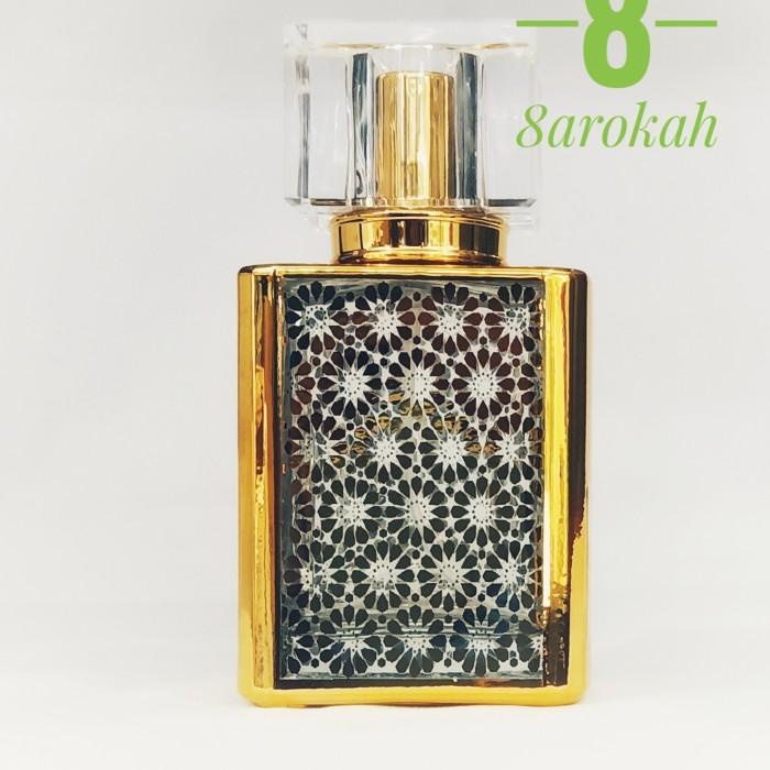 Botol Parfum Kaca Mewah Antik Unik Cantik Gold Emas Klasik Spray Lucu