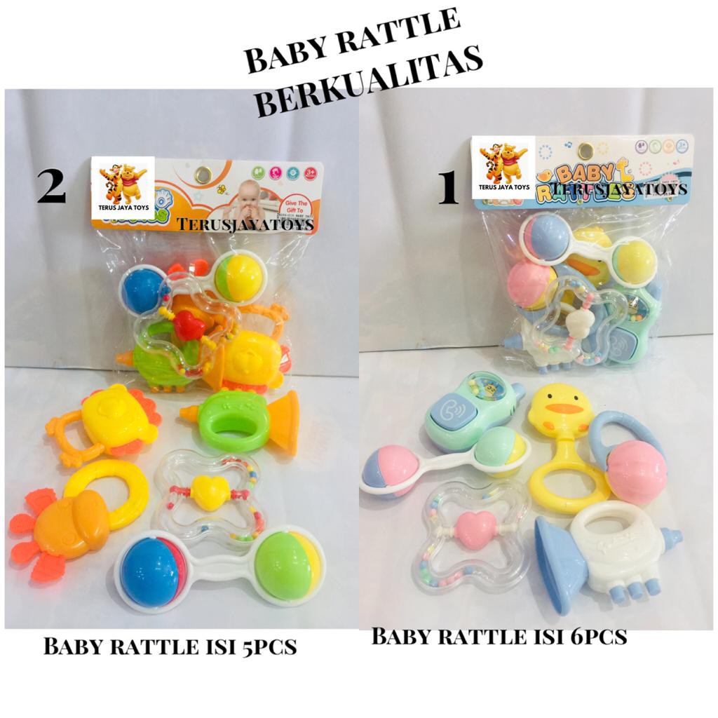  MAINAN  BABY  PLAY SET ISI 6PCS MAINAN  BAYI KERINCINGAN 