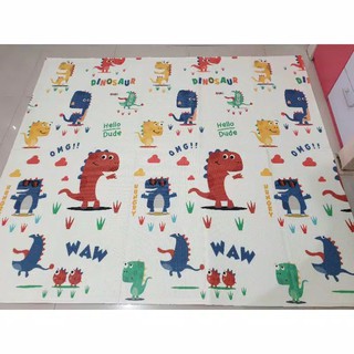 PLAYMAT SHIMANO MATRAS LIPAT ANAK BAYI JUMBO SIZE 200x180CM KARPET LIPAT MATRAS BAYI PLAYMATE KARPET Sugarbaby Foldable Baby Playmat (Nature Series) / Playmat Lipat Anak / Karpet Lipat Bayi / Matras Bayi PLAYMAT KARPET LIPAT MATRAS BAYI PLAYMATE KARPET-Dinosaurus