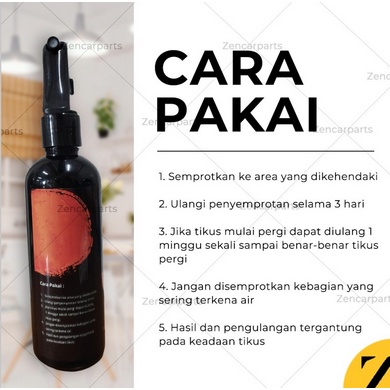 SPRAY CAIRAN PENGUSIR TIKUS ZEN Rat Repellent Anti Kap Mobil Pembasmi