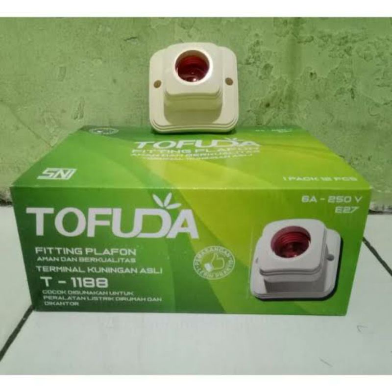 Fitting Plafon Bulat Fitting Lampu T-258 , T-1188 TOFUDA / Rumah Lampu