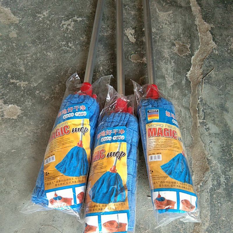 Pel Kain Nagata +Gagang Original 100%/Pel Lantai Kain Nagata/Pel Handuk Nagata/Micro Fiber Magic Mop