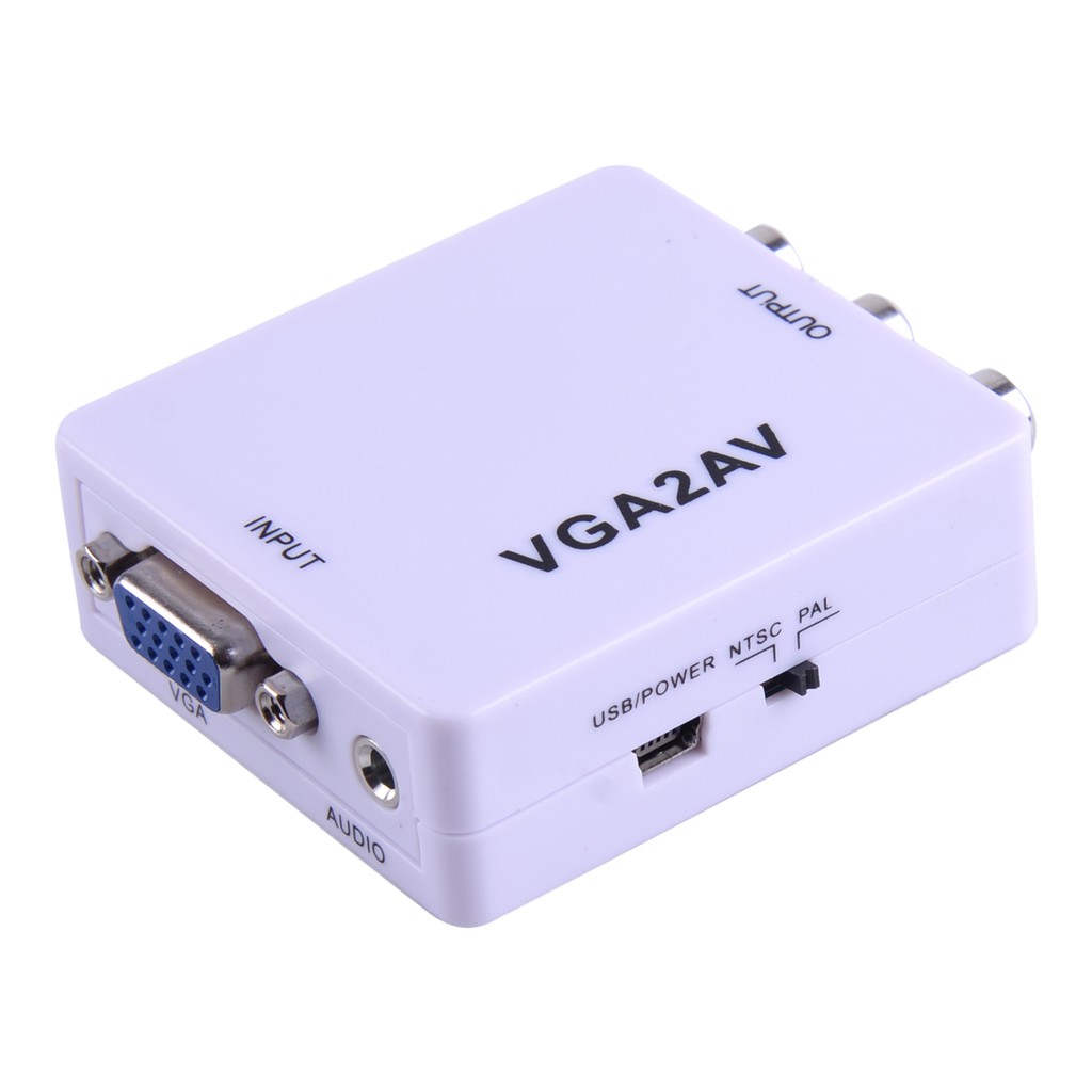 VGA to RCA AV Converter 3.5mm Audio VGA2AV / CVBS + Audio to P