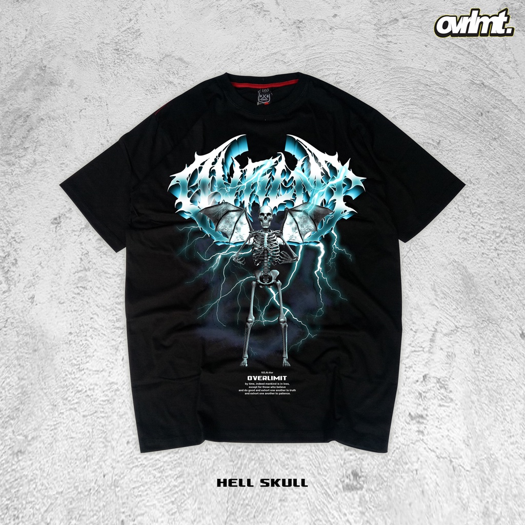 OVERLIMIT HELL SKUL T-SHIRT OVERSIZE | KAOS OVERSIZE | STREETWEAR