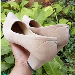 Bryan Alova Pantofel Heels 5cm Formal Suede BigSize Oversize Jumbo Sepatu Hak Tahu Kerja Kantor