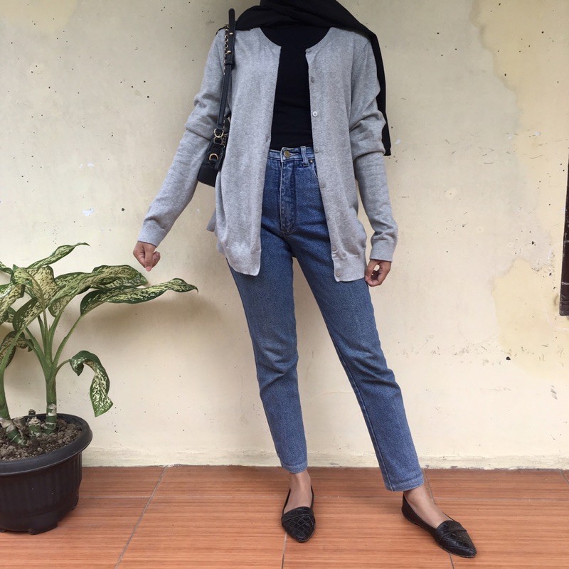 CARDIGAN WANITA UNIQLO RAJUT HALUS PREMIUM FIT TO XL