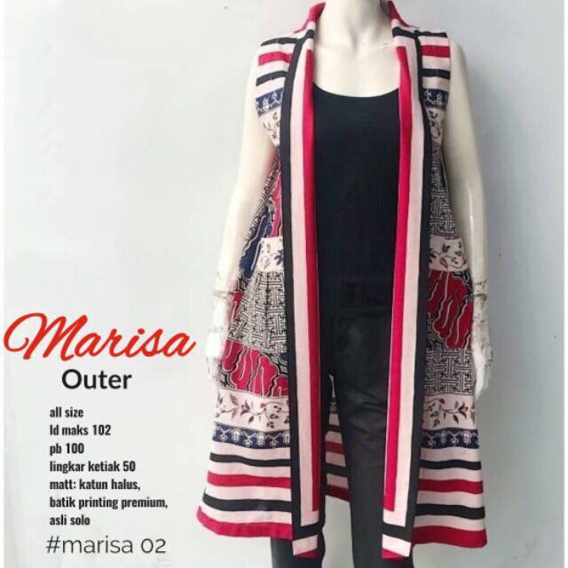 Marisa Outer Batik Terlaris | Vest Batik Wanita Kekinian