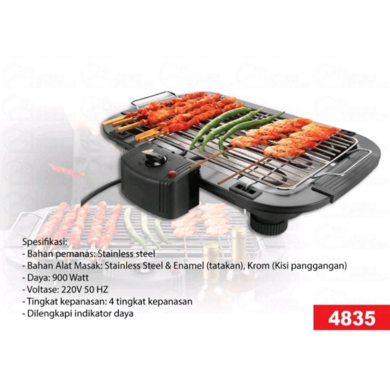 Alat Panggang Elektrik Listrik BBQ Grill Electric /Barbeque Grill pan  / Wajan Sosis Sate Seafood