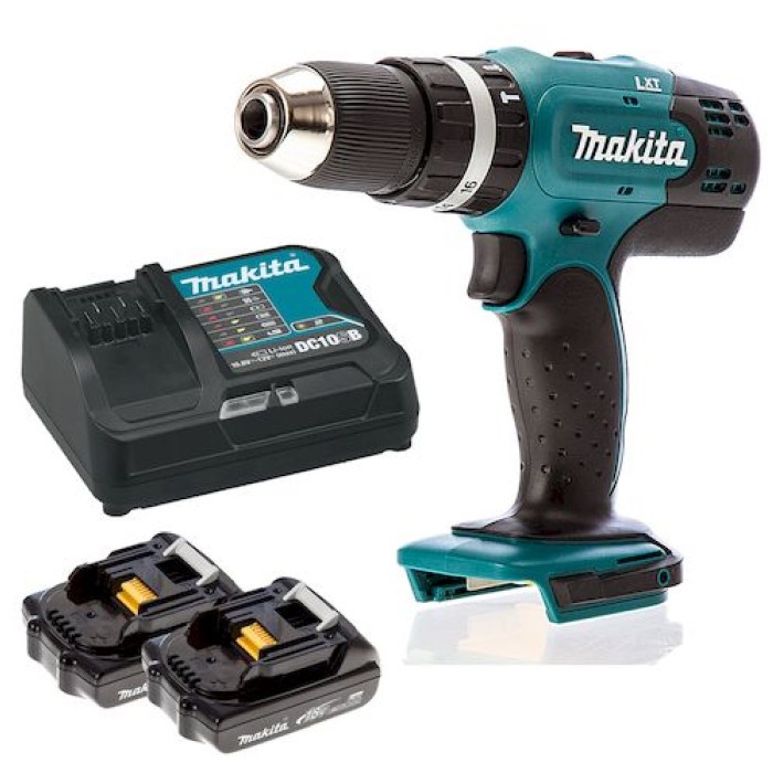MAKITA DHP453RYE CORDLESS 2X18V 1.5AH LI-ION 13MM (1/2") HAMMER DRILL