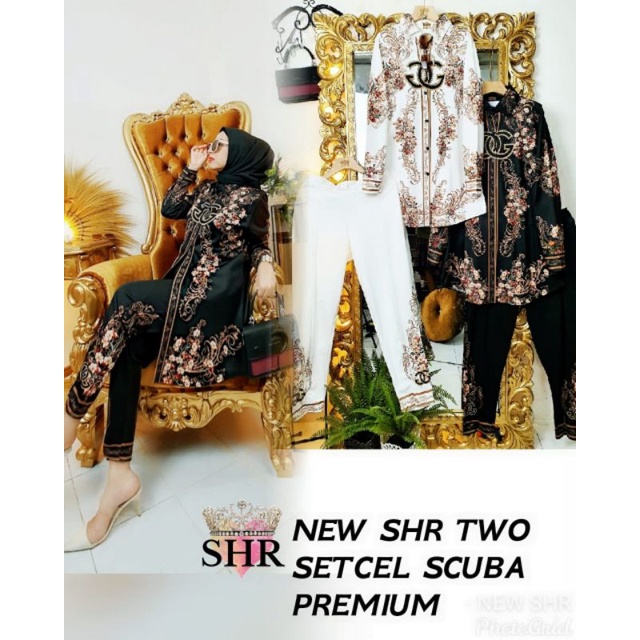 NEW SHR ORI 100% SETELAN CELANA ONE SET SCUBA PREMIUM SYAHIRA