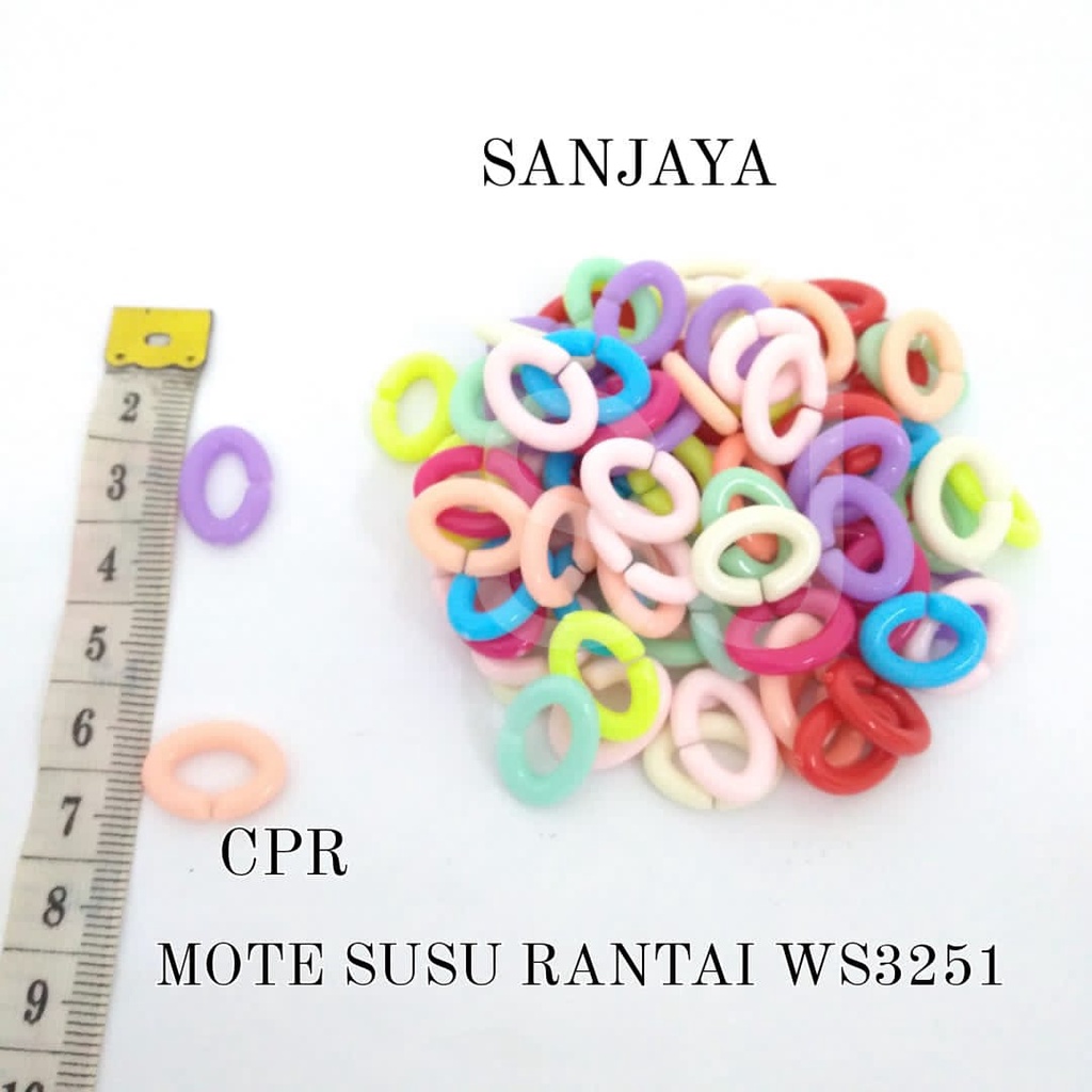 RANTAI SUSU / RANTAI SUSUN / RANTAI PLASTIK WARNA WARNI / STRAP MASKER / CONNECTOR MASKER / MOTE SUSU RANTAI WS 3251 CPR