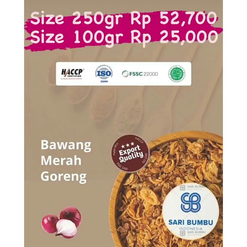 

BAWANG MERAH GORENG