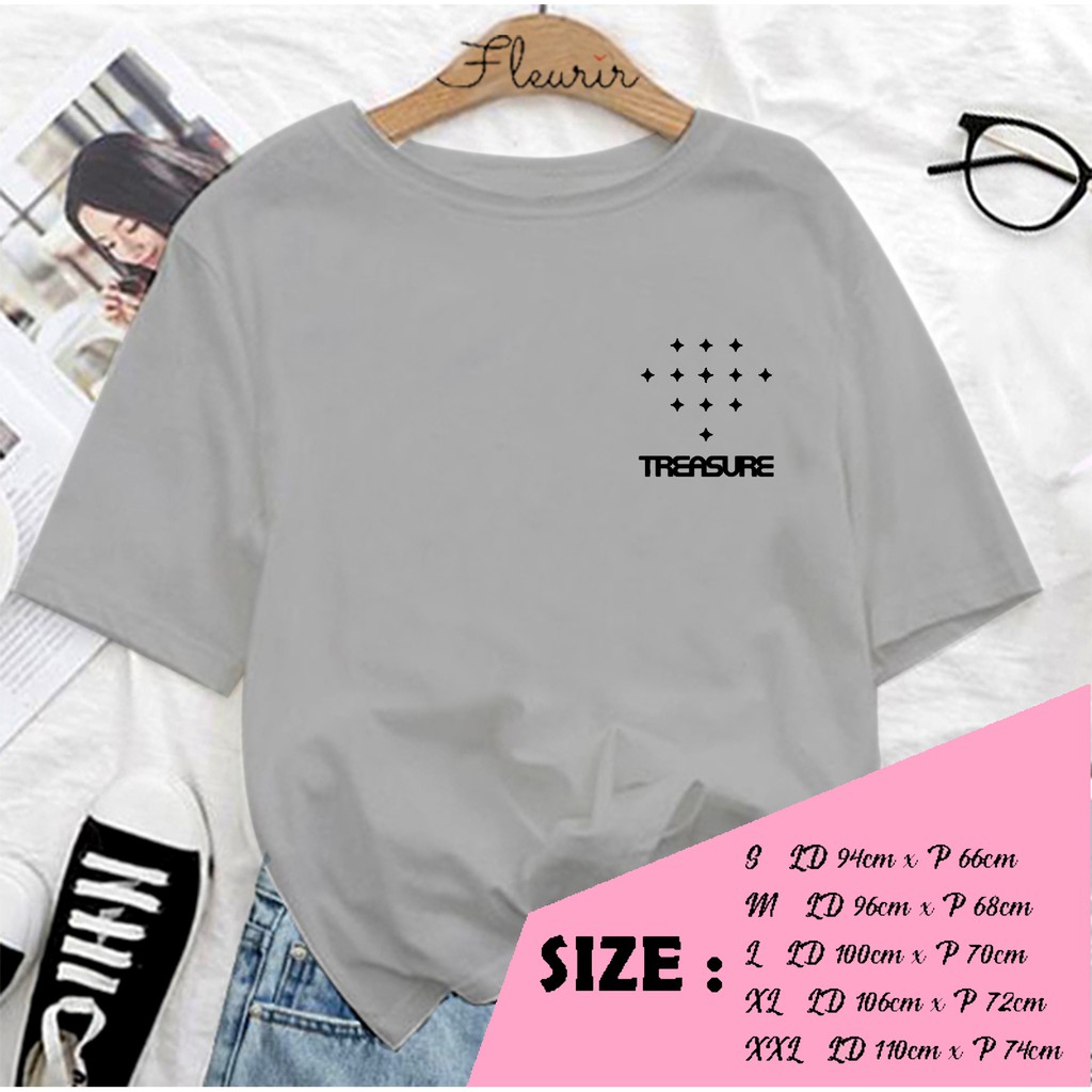 FLEURIR - KAOS KPOP LOGO SMALL WANITA DEWASA LENGAN PENDEK TEE UNISEX