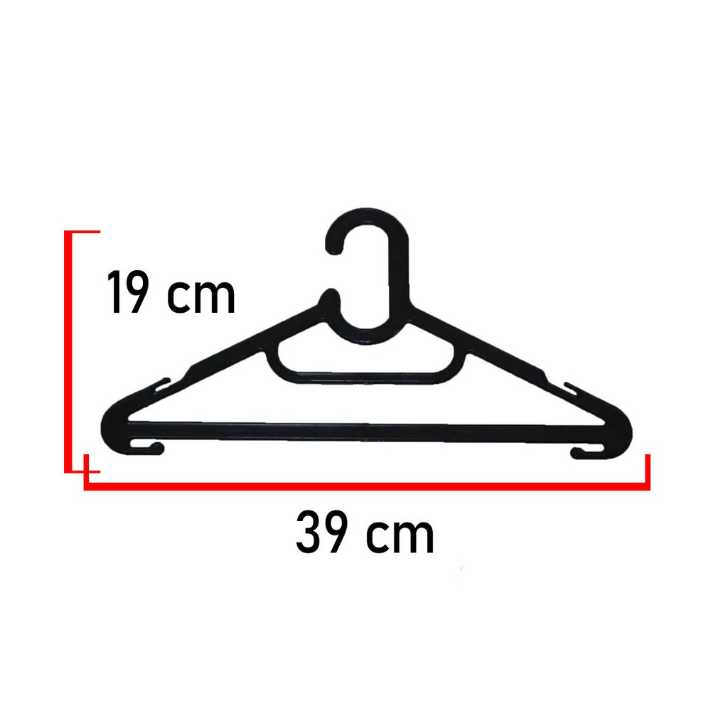 Gantungan Baju Lemari Isi 12 Pcs / Hanger Pakaian Plastik Uk. Besar Doky