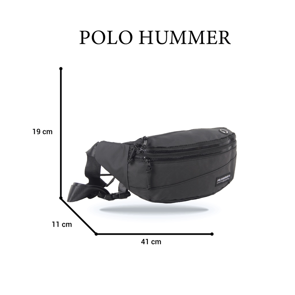 [KLIKTAS] Tas Pinggang Kasual Pria Polo Hummer 19038 - Waistbag Pria