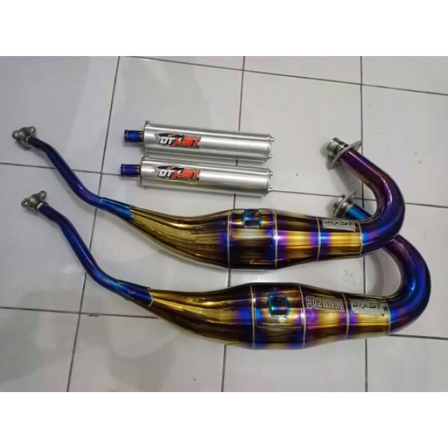 Knalpot ninja bluemoon twotone cobra ninja r/rr/ss