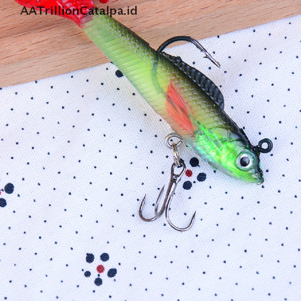 Aatrillioncatalpa 9Cm 14G Umpan Pancing Soft Bait Bentuk Cacing Bahan Silikon Dengan Kail