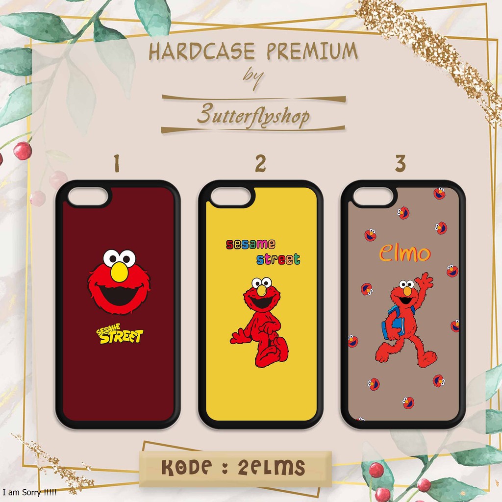 [HARDCASE] Elmo Monster Sesame Street casing case Oppo Vivo Realme Red