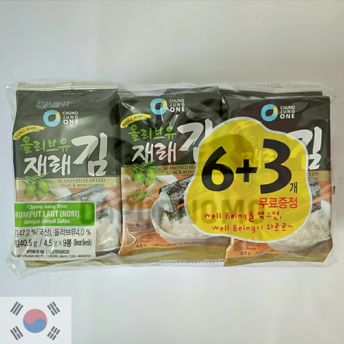 

TERBARU 6+3 Rumput Laut (Nori/Seaweed) Olive Oil Korea, Chung Jung One