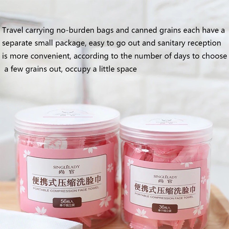 Disposable Compressed Towel Handuk Wajah Mini Kompres Sekali Pakai compressed disposable Towel Travel Facial Makeup remover