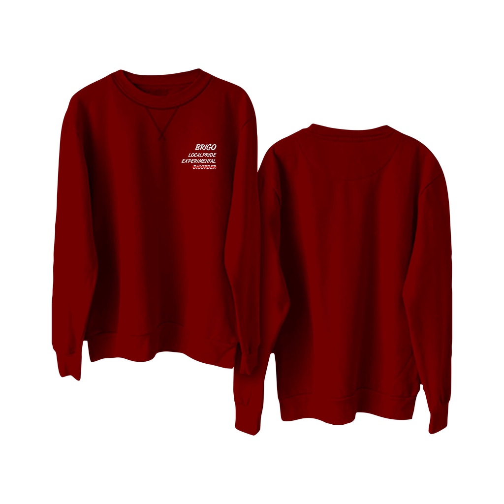 Sweater Crewneck BRIGO Disorder Sablon DTF Fleece Cotton II BRIGO Basic Sweatshirt  Disorder II M-XXL (Pria &amp; Wanita) Free stiker&amp;Gantungan Kunci
