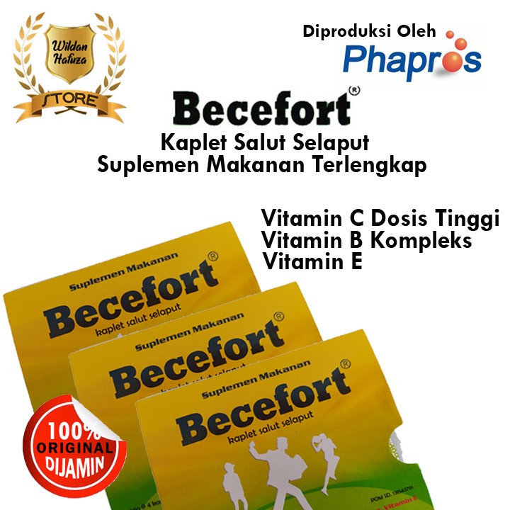 BECEFORT Suplemen Makanan / Multivitamin paling Lengkap