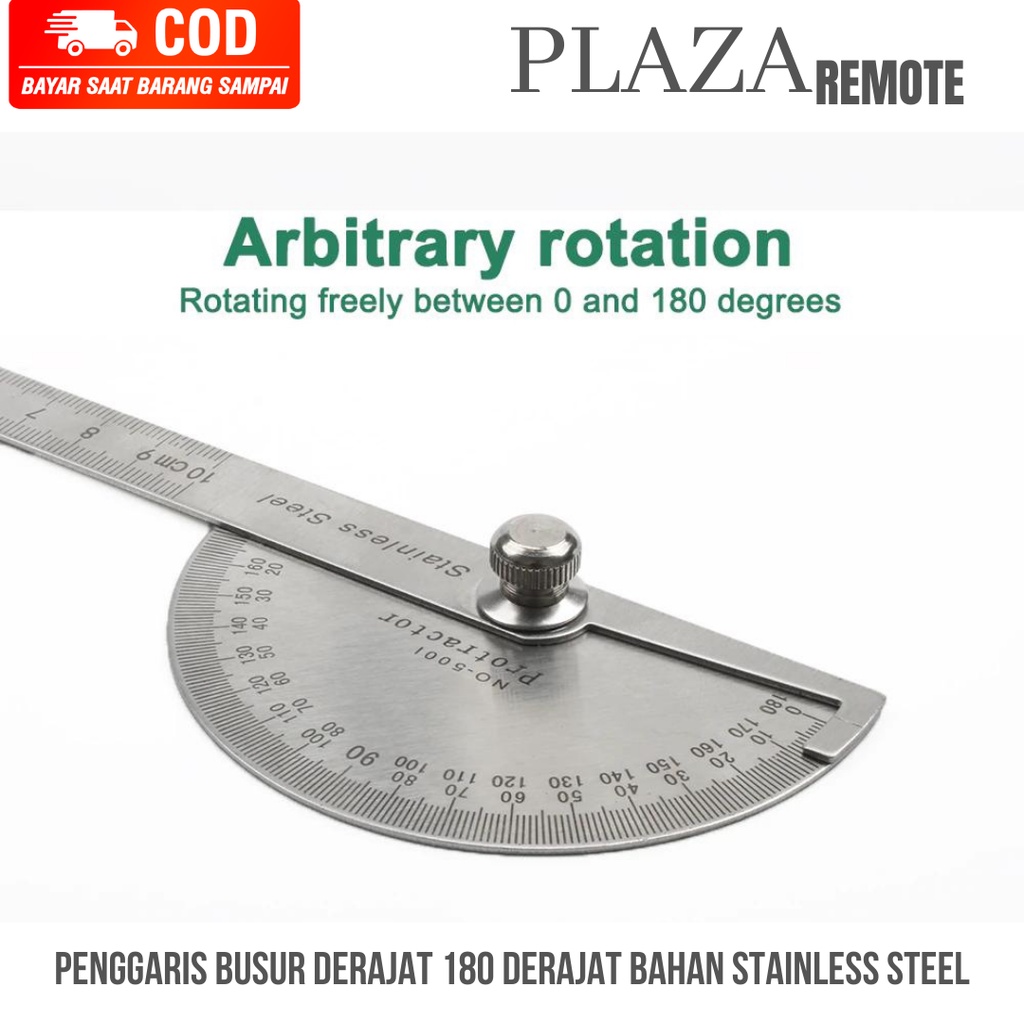 

Penggaris Busur Derajat 180 Derajat Bahan Stainless Steel Sudut Goniometer ALAT UKUR SUDUT SF6