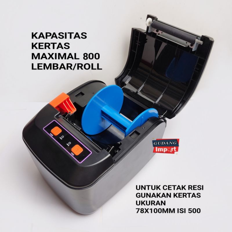 PRINTER THERMAL 80MM CETAK RESI PENGIRIMAN BARCODE DLL 80 MM