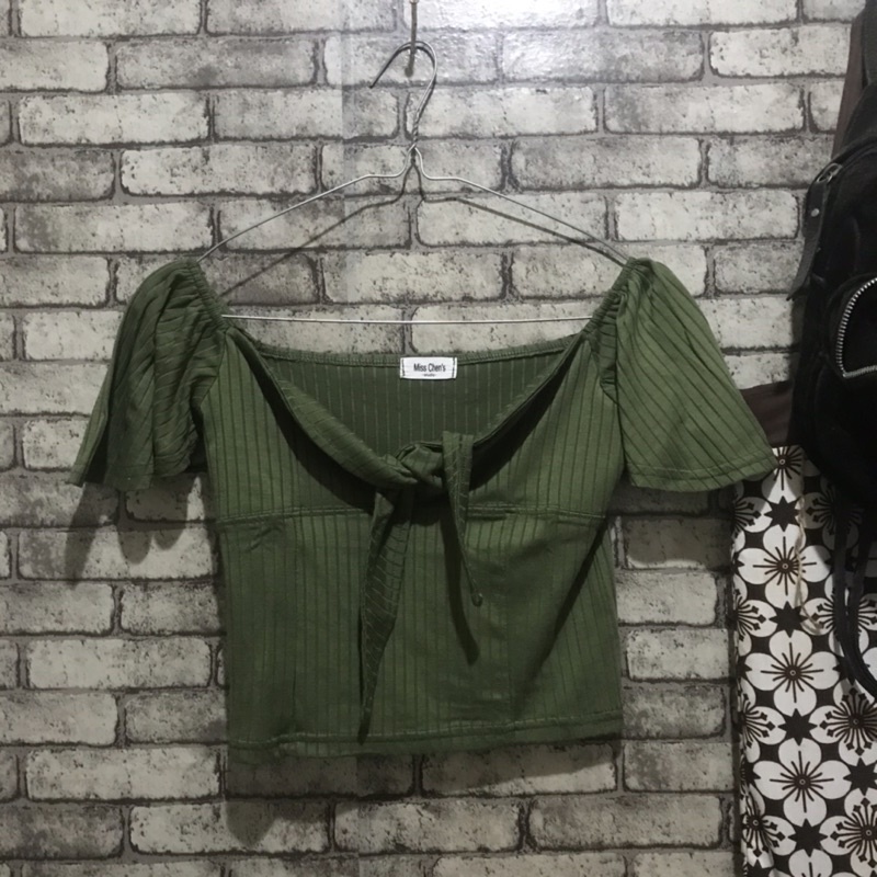 Army crop top