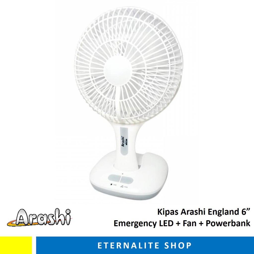 Kipas angin England / Arashi Emergency Fan + Lamp AR 138-6&quot; / Kipas Angin Madrid